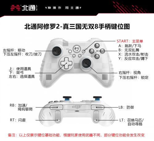 《真三国无双8》按键对应表一览 PC及手柄端